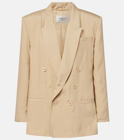 Saint Laurent Saint Laurent Double-breasted oversized silk blazer