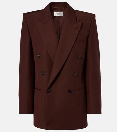 Saint Laurent Saint Laurent Double-breasted wool and mohair blazer