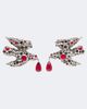 Saint Laurent Saint Laurent Dove embellished clip-on earrings - 1