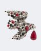 Saint Laurent Saint Laurent Dove embellished clip-on earrings - 2