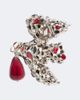 Saint Laurent Saint Laurent Dove embellished clip-on earrings - 5