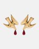 Saint Laurent Saint Laurent Dove embellished drop earrings - 1