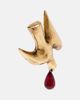 Saint Laurent Saint Laurent Dove embellished drop earrings - 2