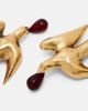 Saint Laurent Saint Laurent Dove embellished drop earrings - 4