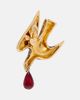 Saint Laurent Saint Laurent Dove embellished drop earrings - 5