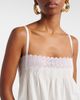 Saint Laurent Saint Laurent Embroidered cotton poplin maxi dress - 3