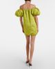 Saint Laurent Saint Laurent Embroidered duchess satin minidress - 5