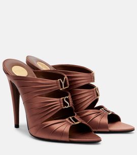 Saint Laurent Saint Laurent Emilie crêpe satin mules