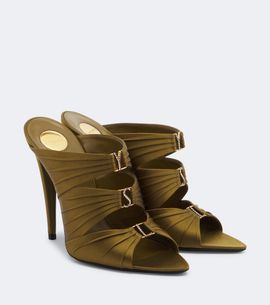 Saint Laurent Saint Laurent Emilie embellished crêpe satin mules