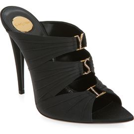 Saint Laurent Saint Laurent Emilie Strass Logo Slide Sandal