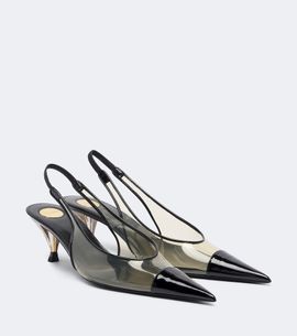 Saint Laurent Saint Laurent Fanny leather-trimmed slingback pumps