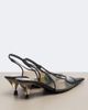 Saint Laurent Saint Laurent Fanny leather-trimmed slingback pumps - 3
