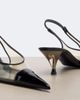 Saint Laurent Saint Laurent Fanny leather-trimmed slingback pumps - 6