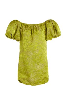 Saint Laurent Saint Laurent Floral Brocade Mini Dress