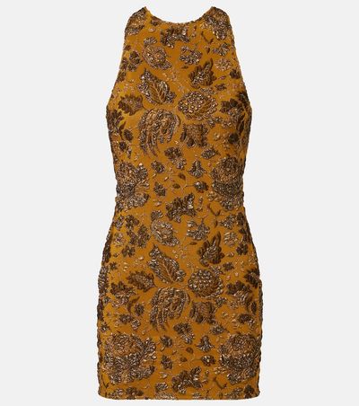 Saint Laurent Saint Laurent Floral brocade minidress