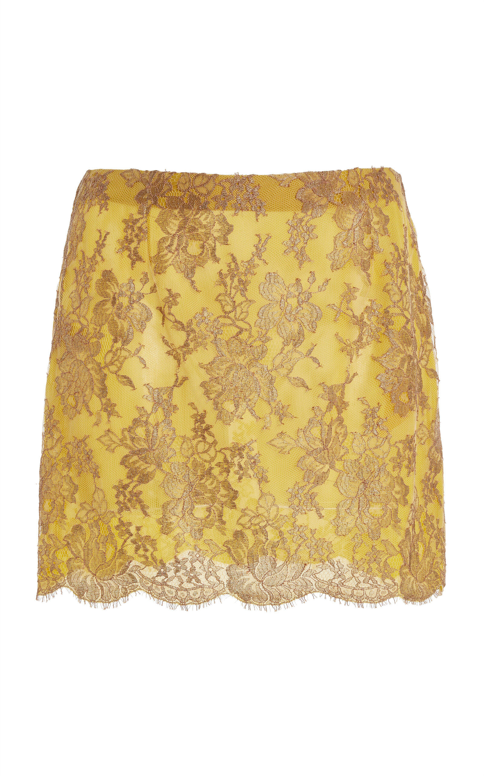 Saint Laurent Saint Laurent Floral Lace Mini Skirt