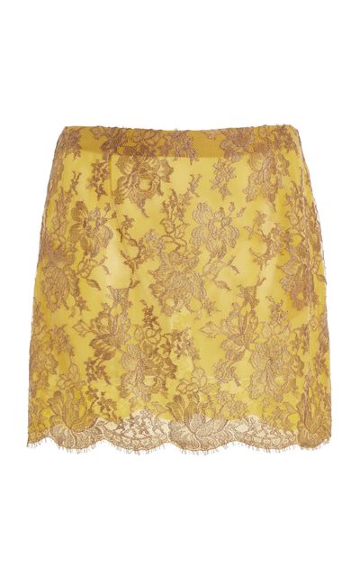 Saint Laurent Saint Laurent Floral Lace Mini Skirt