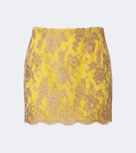 Saint Laurent Saint Laurent Floral lace miniskirt
