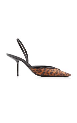 Saint Laurent Saint Laurent Folie Leopard Grosgrain Pumps