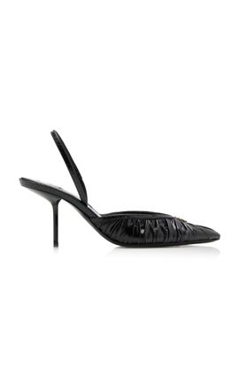 Saint Laurent Saint Laurent Folie Slingback Satin Pumps