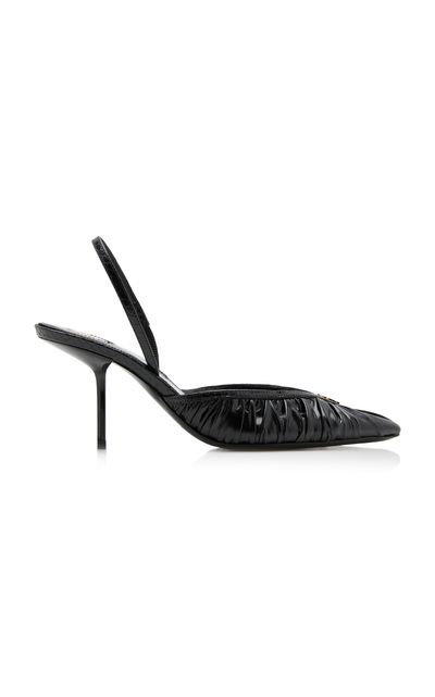 Saint Laurent Saint Laurent Folie Slingback Satin Pumps