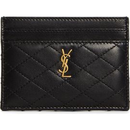 Saint Laurent Saint Laurent Gaby Quilted Leather Card Case