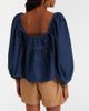Saint Laurent Saint Laurent Gathered denim blouse - 6