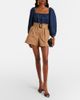 Saint Laurent Saint Laurent Gathered denim blouse - 7