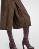 Saint Laurent Saint Laurent Gingham mid-rise wool culottes - 5
