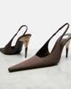 Saint Laurent Saint Laurent Goya crêpe satin slingback pumps - 6
