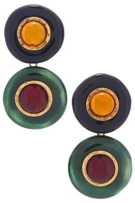 Saint Laurent Saint Laurent Gradient Disc & Cabochons Earrings
