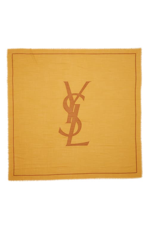 Saint Laurent Saint Laurent Grand Carre Cassandre Wool Scarf