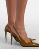 Saint Laurent Saint Laurent Guermantes patent leather slingback pumps - 2