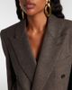 Saint Laurent Saint Laurent Herringbone double-breasted wool blazer - 3