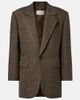 Saint Laurent Saint Laurent Herringbone wool-blend blazer - 1