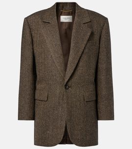 Saint Laurent Saint Laurent Herringbone wool-blend blazer