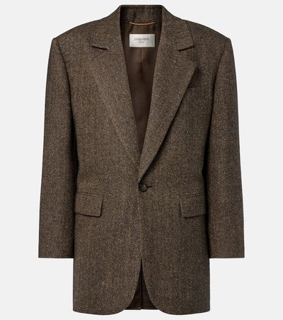 Saint Laurent Saint Laurent Herringbone wool-blend blazer