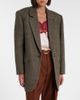 Saint Laurent Saint Laurent Herringbone wool-blend blazer - 2