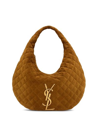Saint Laurent Saint Laurent Icare Hobo in Quilted Suede