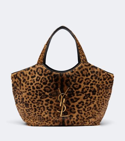Saint Laurent Saint Laurent Icare leopard-print calf hair shopper