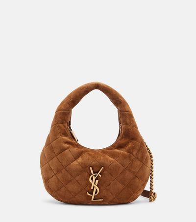 Saint Laurent Saint Laurent Icarino Mini suede top-handle bag