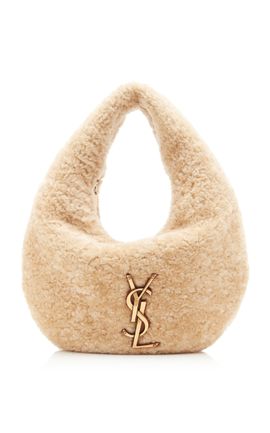 Saint Laurent Saint Laurent ICarino Shearling Hobo Bag