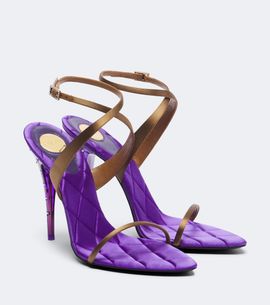 Saint Laurent Saint Laurent Ivresse embellished crêpe satin sandals