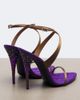 Saint Laurent Saint Laurent Ivresse embellished crêpe satin sandals - 3