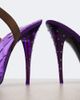 Saint Laurent Saint Laurent Ivresse embellished crêpe satin sandals - 6