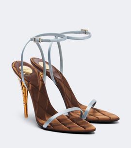 Saint Laurent Saint Laurent Ivresse embellished quilted satin sandals