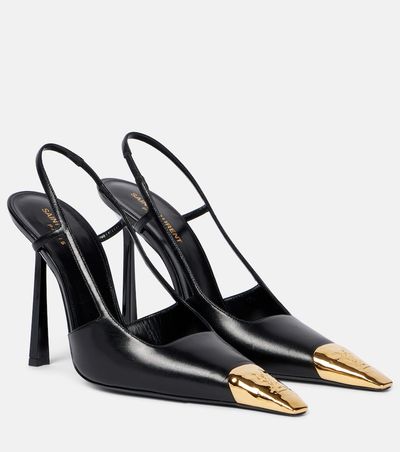 Saint Laurent Saint Laurent Jeanne 110 leather slingback pumps