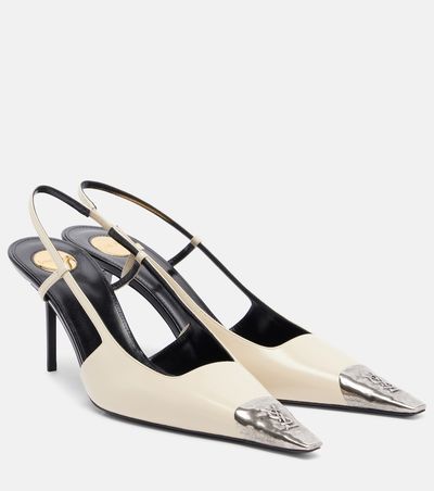 Saint Laurent Saint Laurent Jeanne leather slingback pumps