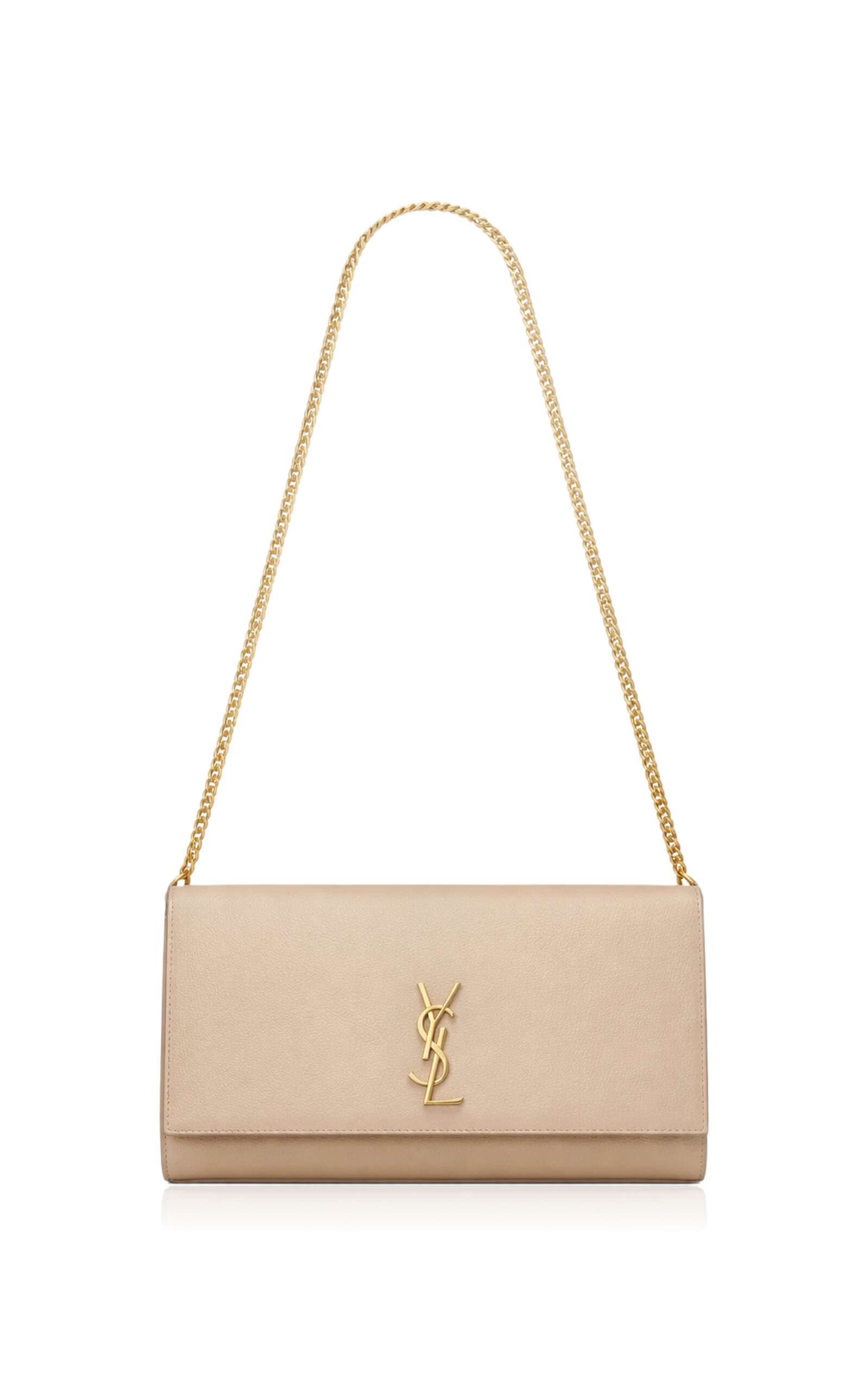 Saint Laurent Saint Laurent Kate Grain de Poudre Leather Clutch