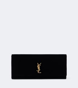 Saint Laurent Saint Laurent Kate Small leather-lined velvet clutch